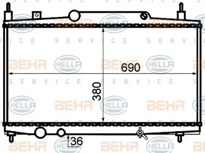 8MK 376 717-594 BEHR/HELLA/PAGID Радиатор охлаждения двигателя