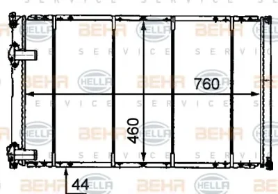 8MK 376 718-231 BEHR/HELLA/PAGID Радиатор охлаждения двигателя