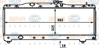 8MK 376 718-351 BEHR/HELLA/PAGID Радиатор охлаждения двигателя