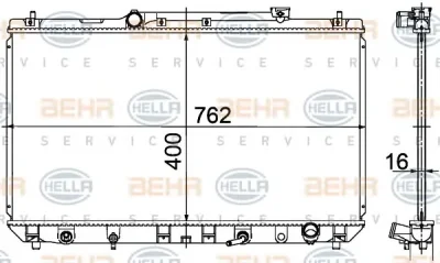 8MK 376 718-531 BEHR/HELLA/PAGID Радиатор охлаждения двигателя