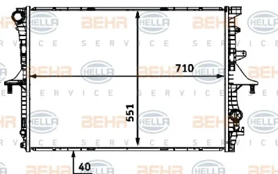 8MK 376 718-784 BEHR/HELLA/PAGID Радиатор охлаждения двигателя