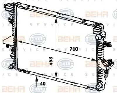 8MK 376 719-161 BEHR/HELLA/PAGID Радиатор охлаждения двигателя