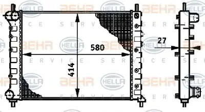 8MK 376 719-251 BEHR/HELLA/PAGID Радиатор охлаждения двигателя