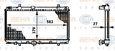 8MK 376 719-291 BEHR/HELLA/PAGID Радиатор охлаждения двигателя