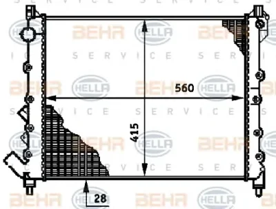 8MK 376 719-761 BEHR/HELLA/PAGID Радиатор охлаждения двигателя