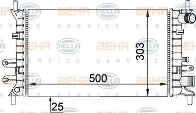 8MK 376 720-191 BEHR/HELLA/PAGID Радиатор охлаждения двигателя