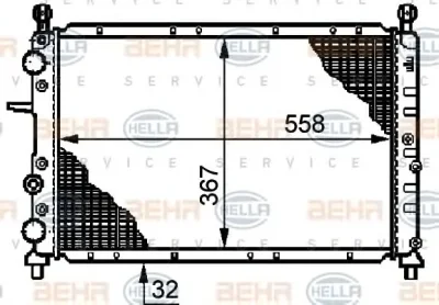 8MK 376 720-321 BEHR/HELLA/PAGID Радиатор охлаждения двигателя