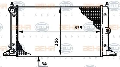 8MK 376 720-511 BEHR/HELLA/PAGID Радиатор охлаждения двигателя