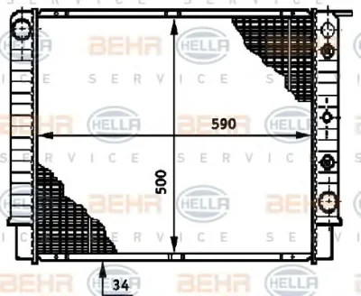 Радиатор охлаждения двигателя BEHR/HELLA/PAGID 8MK 376 720-791