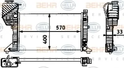 8MK 376 721-351 BEHR/HELLA/PAGID Радиатор охлаждения двигателя
