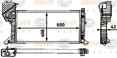 8MK 376 721-441 BEHR/HELLA/PAGID Радиатор охлаждения двигателя
