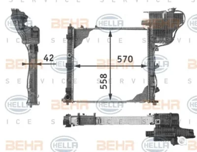 Радиатор охлаждения двигателя BEHR/HELLA/PAGID 8MK 376 721-651