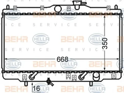 8MK 376 724-511 BEHR/HELLA/PAGID Радиатор охлаждения двигателя