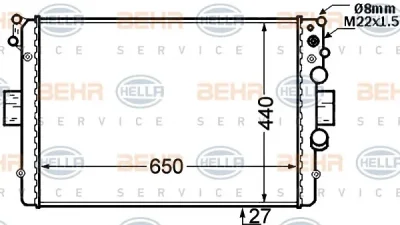 8MK 376 724-561 BEHR/HELLA/PAGID Радиатор охлаждения двигателя