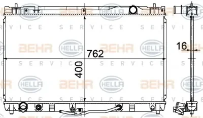 8MK 376 724-601 BEHR/HELLA/PAGID Радиатор охлаждения двигателя