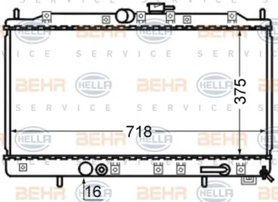 Радиатор охлаждения двигателя BEHR/HELLA/PAGID 8MK 376 724-681