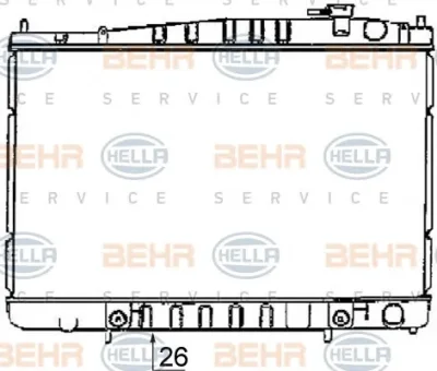 8MK 376 726-521 BEHR/HELLA/PAGID Радиатор охлаждения двигателя