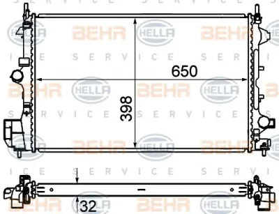 8MK 376 735-061 BEHR/HELLA/PAGID Радиатор охлаждения двигателя