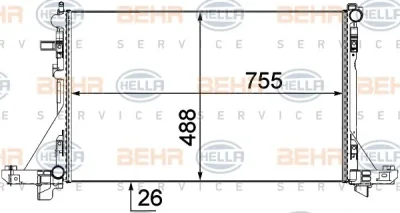 8MK 376 737-101 BEHR/HELLA/PAGID Радиатор охлаждения двигателя