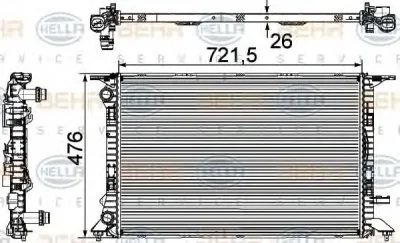 8MK 376 745-581 BEHR/HELLA/PAGID Радиатор охлаждения двигателя
