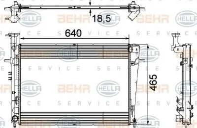 8MK 376 745-611 BEHR/HELLA/PAGID Радиатор охлаждения двигателя