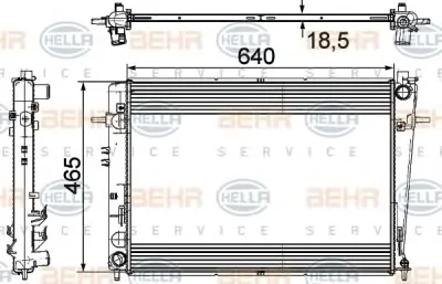 8MK 376 745-621 BEHR/HELLA/PAGID Радиатор охлаждения двигателя