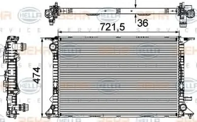 8MK 376 745-641 BEHR/HELLA/PAGID Радиатор охлаждения двигателя