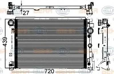 Радиатор охлаждения двигателя BEHR/HELLA/PAGID 8MK 376 749-551