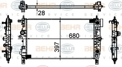 8MK 376 749-861 BEHR/HELLA/PAGID Радиатор охлаждения двигателя