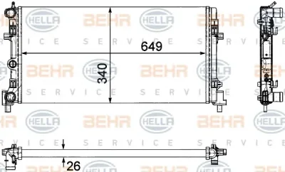 8MK 376 754-281 BEHR/HELLA/PAGID Радиатор охлаждения двигателя