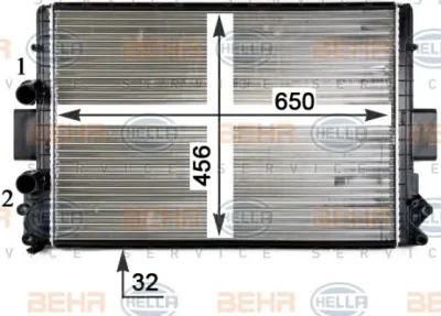 8MK 376 754-391 BEHR/HELLA/PAGID Радиатор охлаждения двигателя