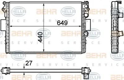 8MK 376 754-401 BEHR/HELLA/PAGID Радиатор охлаждения двигателя