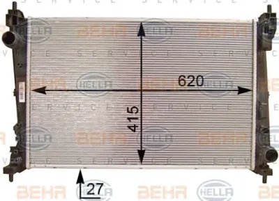 8MK 376 754-464 BEHR/HELLA/PAGID Радиатор охлаждения двигателя