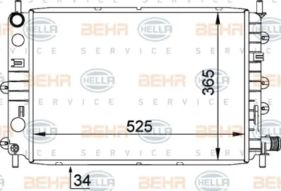 8MK 376 755-311 BEHR/HELLA/PAGID Радиатор охлаждения двигателя