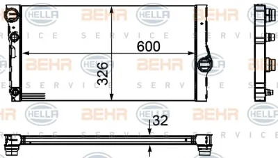 Радиатор охлаждения двигателя BEHR/HELLA/PAGID 8MK 376 755-371