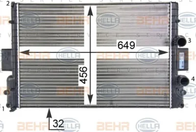 8MK 376 760-621 BEHR/HELLA/PAGID Радиатор охлаждения двигателя