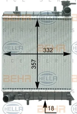 8MK 376 762-061 BEHR/HELLA/PAGID Радиатор охлаждения двигателя