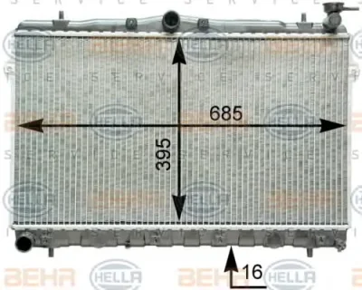 8MK 376 762-081 BEHR/HELLA/PAGID Радиатор охлаждения двигателя