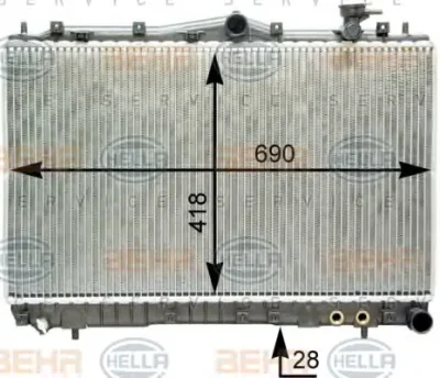 8MK 376 762-211 BEHR/HELLA/PAGID Радиатор охлаждения двигателя