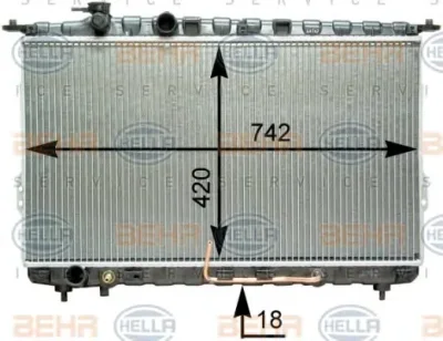 8MK 376 762-241 BEHR/HELLA/PAGID Радиатор охлаждения двигателя