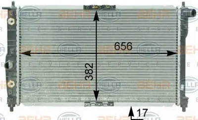 8MK 376 762-601 BEHR/HELLA/PAGID Радиатор охлаждения двигателя