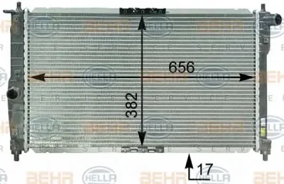 8MK 376 762-611 BEHR/HELLA/PAGID Радиатор охлаждения двигателя