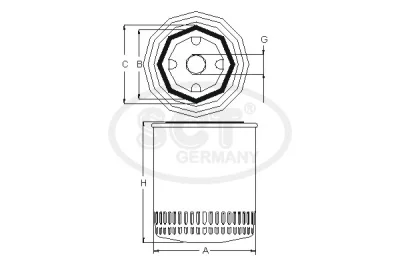 SV 7502 SCT GERMANY Фильтр охлаждающей жидкости