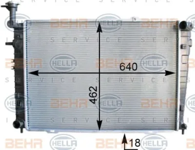 8MK 376 763-211 BEHR/HELLA/PAGID Радиатор охлаждения двигателя