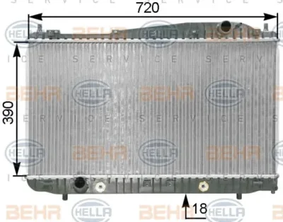 8MK 376 763-251 BEHR/HELLA/PAGID Радиатор охлаждения двигателя