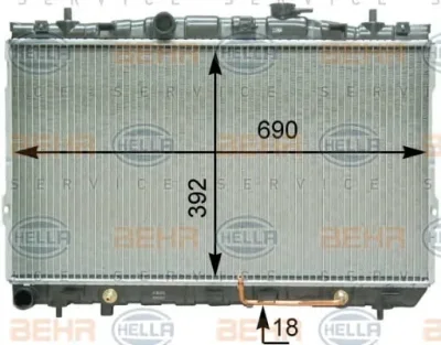 8MK 376 763-291 BEHR/HELLA/PAGID Радиатор охлаждения двигателя