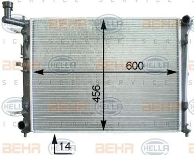 8MK 376 763-711 BEHR/HELLA/PAGID Радиатор охлаждения двигателя