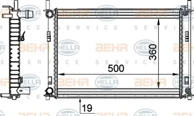 8MK 376 764-291 BEHR/HELLA/PAGID Радиатор охлаждения двигателя