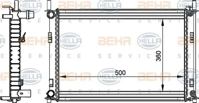 8MK 376 764-301 BEHR/HELLA/PAGID Радиатор охлаждения двигателя