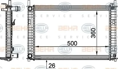 8MK 376 764-321 BEHR/HELLA/PAGID Радиатор охлаждения двигателя